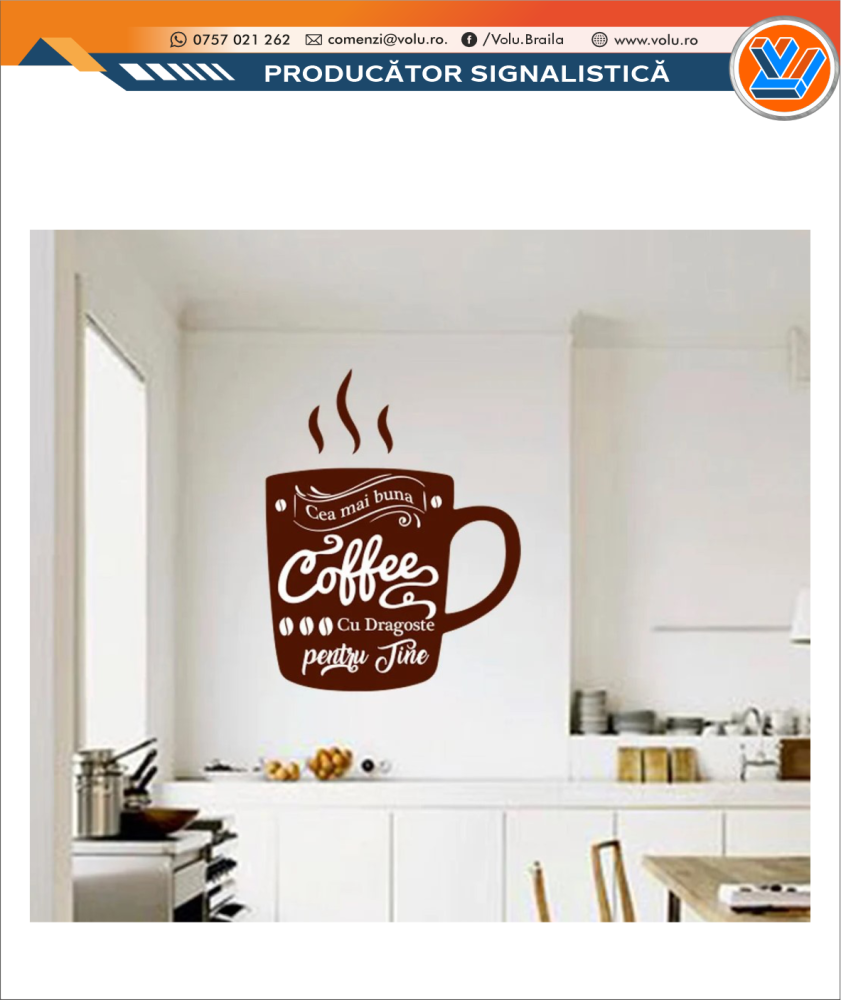 Sticker decorativ personalizat Cafea [7]