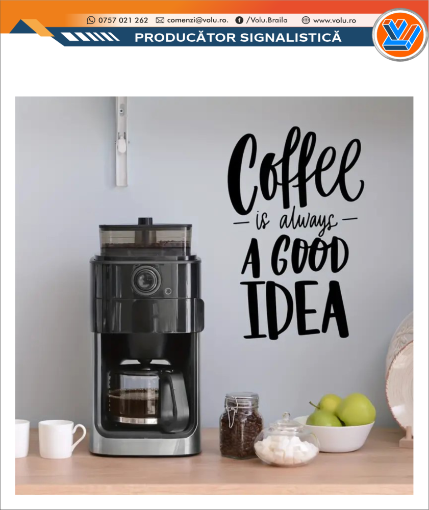 Sticker decorativ personalizat Cafea [6]