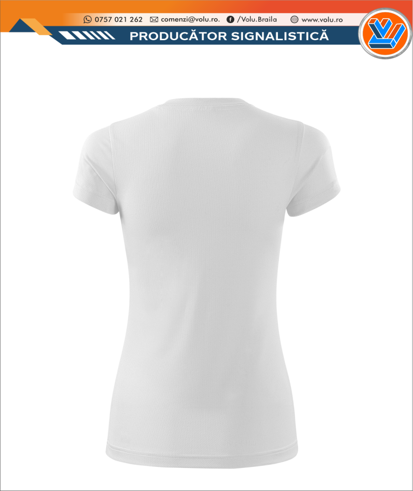 Tricou Clasic Dama Personalizat Poliester Alb [2]