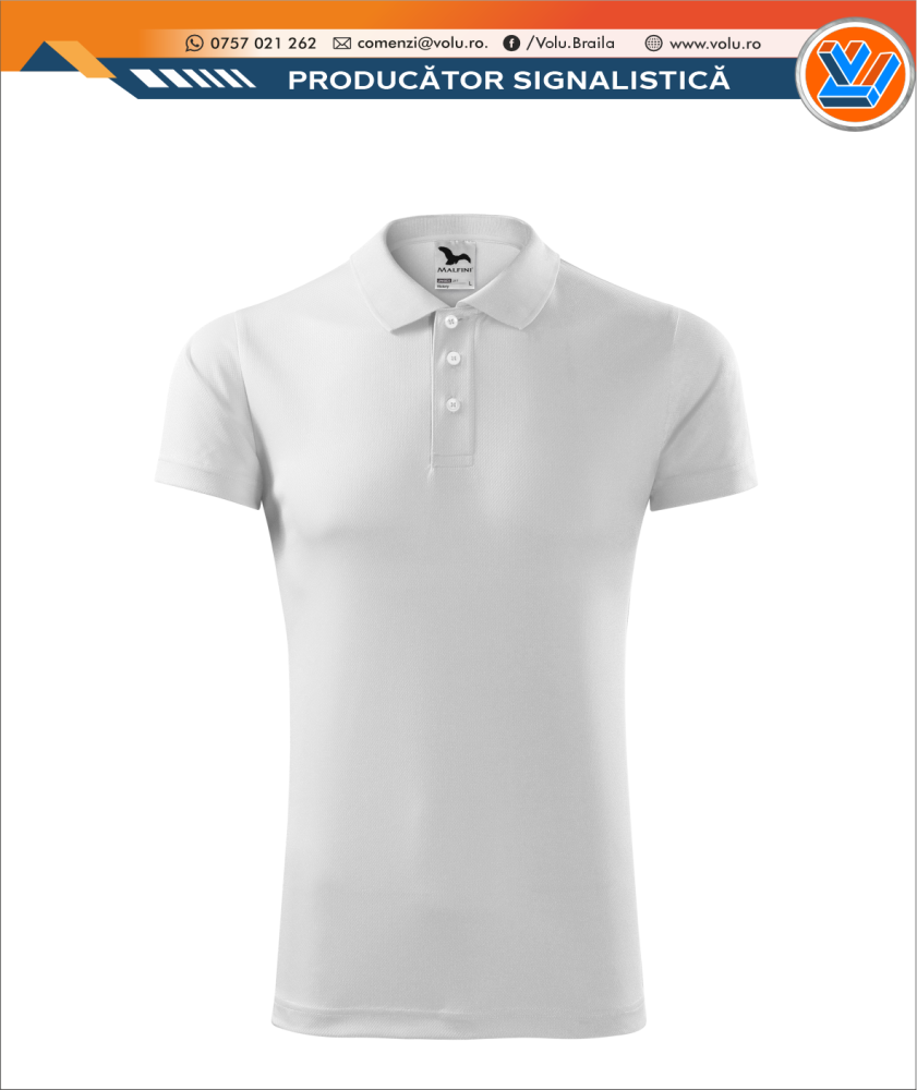 Tricou Polo Dama Personalizat Poliester Alb [1]