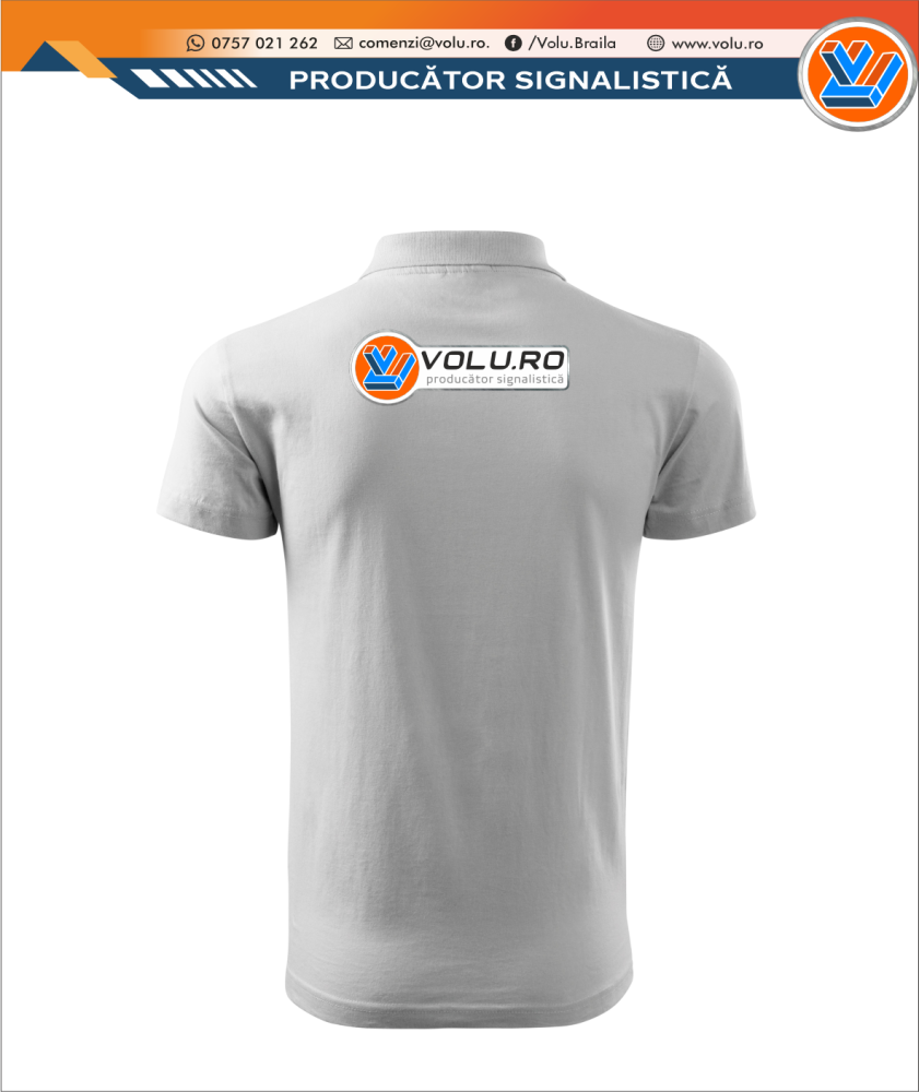 Tricou Polo Personalizat Alb [3]