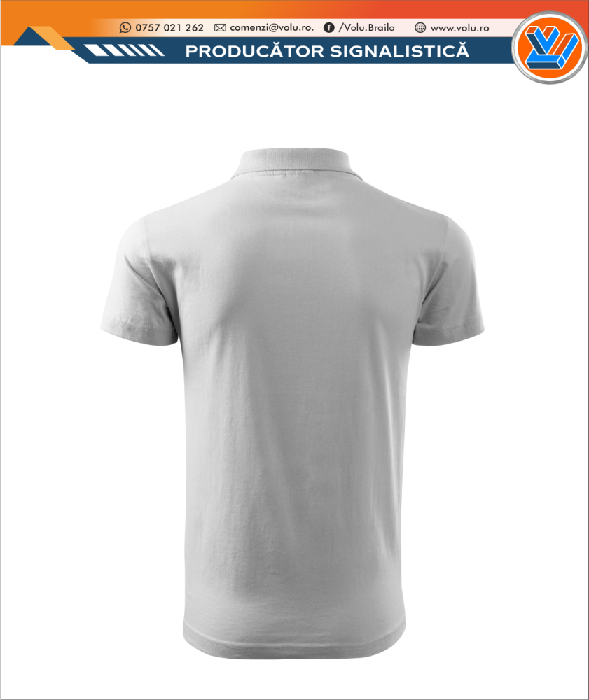 Tricou Polo Personalizat Alb [3]