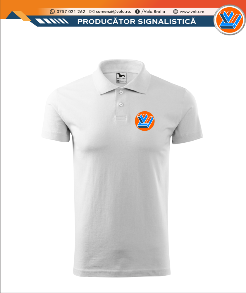 Tricou Polo Personalizat Alb [1]
