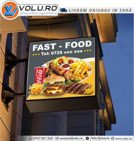Casete Luminoase - Caseta luminoasa Fast Food