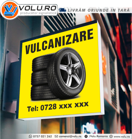 Casete Luminoase - Caseta luminoasa Vulcanizare