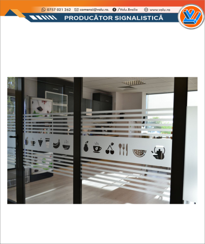 Decor Geamuri - Folie geam decorativă model Dungi