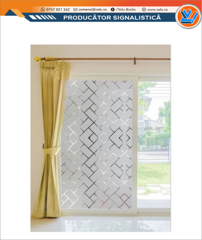 Decor Geamuri - Folie geam decorativă model Geometric