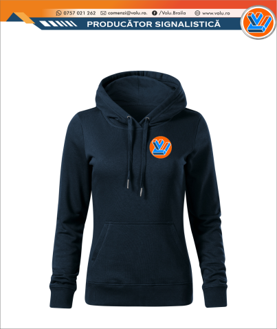 Inscriptionare Articole Textile - Hanorac cu gluga Dama Personalizat Color