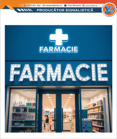 Litere Volumetrice - Litere Volumetrice Iluminate BEC LED - personalizat Farmacie