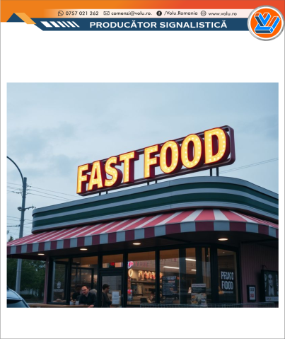 Litere Volumetrice Iluminate BEC LED - personalizat Fast Food [3]
