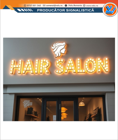 Litere Volumetrice - Litere Volumetrice Iluminate BEC LED - personalizat Hair Salon