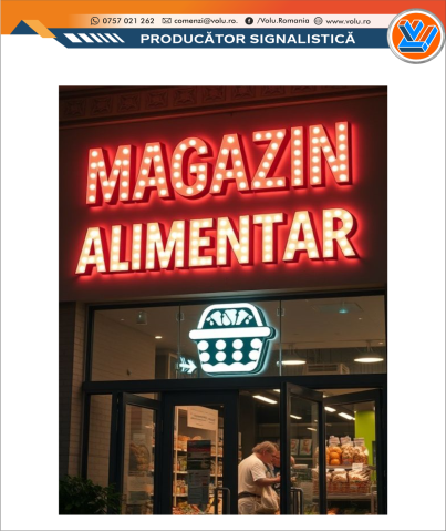 Litere Volumetrice - Litere Volumetrice Iluminate BEC LED - personalizat Magazin Alimentar