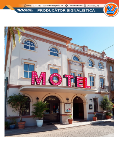 Litere Volumetrice - Litere Volumetrice Iluminate BEC LED - personalizat Motel