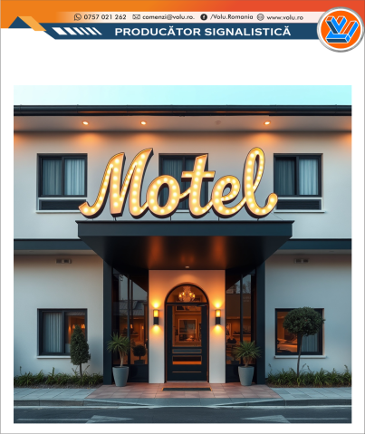 Litere Volumetrice Iluminate BEC LED - personalizat Motel [1]