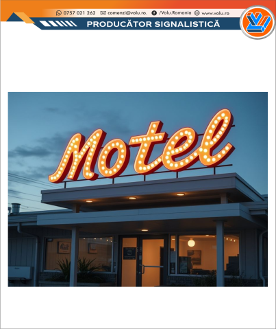 Litere Volumetrice Iluminate BEC LED - personalizat Motel [2]