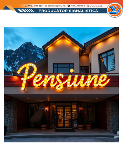 Litere Volumetrice Iluminate BEC LED - personalizat Pensiune [2]