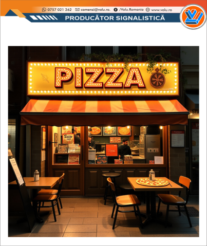 Litere Volumetrice - Litere Volumetrice Iluminate BEC LED - personalizat Pizza