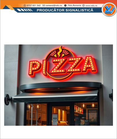 Litere Volumetrice Iluminate BEC LED - personalizat Pizza [1]