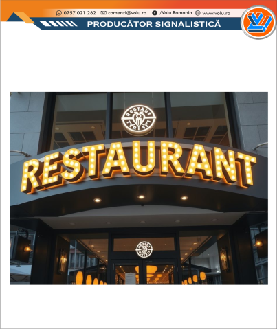 Litere Volumetrice - Litere Volumetrice Iluminate BEC LED - personalizat Restaurant