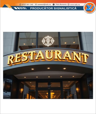 Litere Volumetrice Iluminate BEC LED - personalizat Restaurant [3]