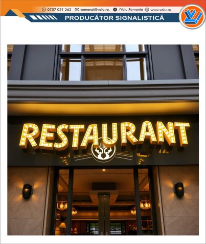 Litere Volumetrice Iluminate BEC LED - personalizat Restaurant [4]
