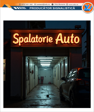 Litere Volumetrice Iluminate BEC LED - personalizat Spalatorie Auto [1]