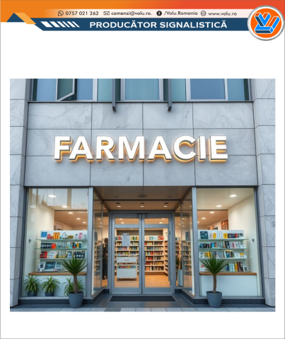 Iluminate LED - Litere Volumetrice Iluminate LED - personalizat Farmacie
