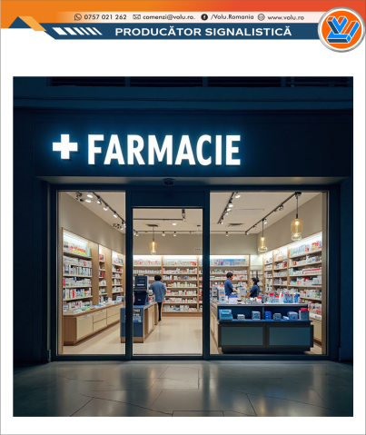 Litere Volumetrice Iluminate LED - personalizat Farmacie [3]