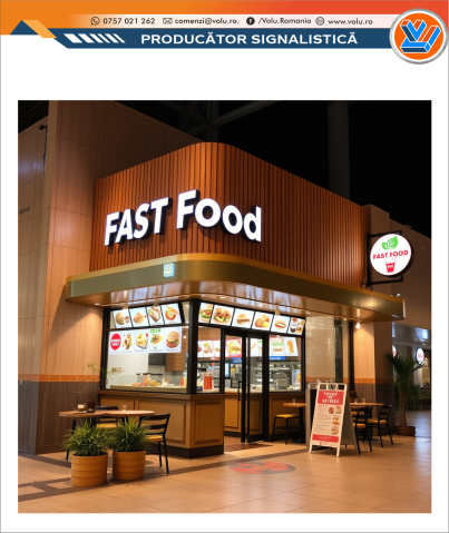 Litere Volumetrice Iluminate LED - personalizat Fast Food [2]