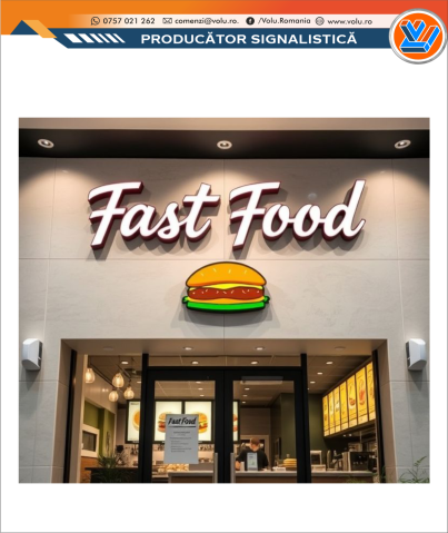 Litere Volumetrice - Litere Volumetrice Iluminate LED - personalizat Fast Food