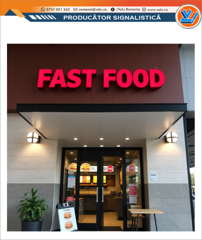 Litere Volumetrice Iluminate LED - personalizat Fast Food [3]