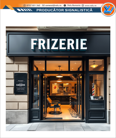 Litere Volumetrice Iluminate LED - personalizat Frizerie [2]