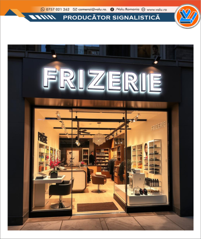 Litere Volumetrice Iluminate LED - personalizat Frizerie [1]