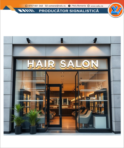Litere Volumetrice Iluminate LED - personalizat Hair Salon [1]