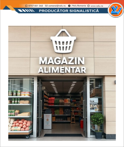 Iluminate LED - Litere Volumetrice Iluminate LED - personalizat Magazin Alimentar