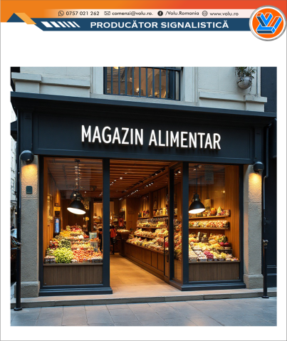 Litere Volumetrice Iluminate LED - personalizat Magazin Alimentar [4]