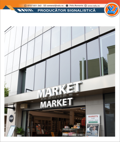 Litere Volumetrice Iluminate LED - personalizat Market [3]