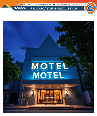 Litere Volumetrice Iluminate LED - personalizat Motel [2]