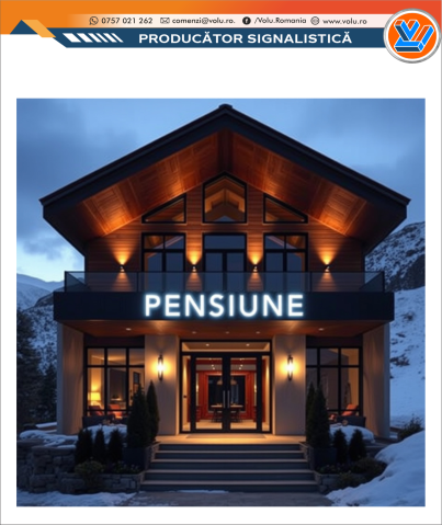 Iluminate LED - Litere Volumetrice Iluminate LED - personalizat Pensiune