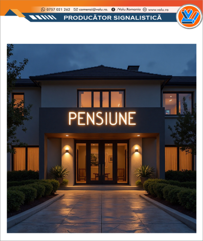 Litere Volumetrice Iluminate LED - personalizat Pensiune [2]