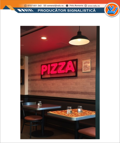 Litere Volumetrice Iluminate LED - personalizat Pizza [4]