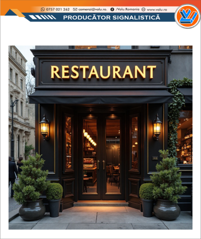 Iluminate LED - Litere Volumetrice Iluminate LED - personalizat Restaurant