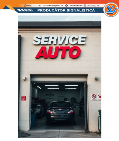 Litere Volumetrice Iluminate LED - personalizat Service Auto [1]