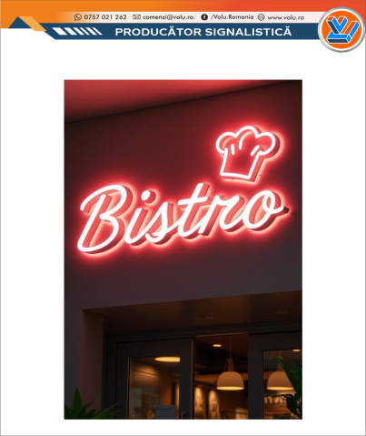 Litere Volumetrice Iluminate NEONFLEX - personalizat Bistro [2]