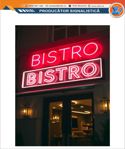 Litere Volumetrice Iluminate NEONFLEX - personalizat Bistro [4]