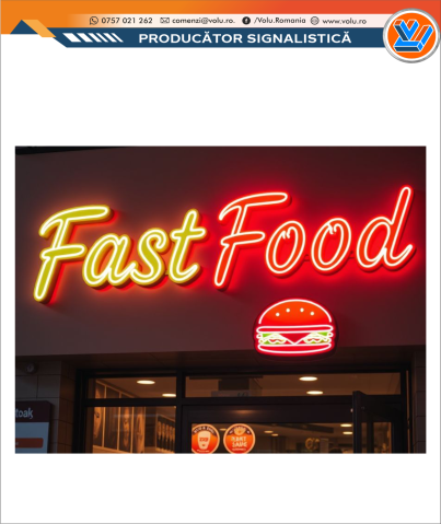 Litere Volumetrice Iluminate NEONFLEX - personalizat Fast Food [5]