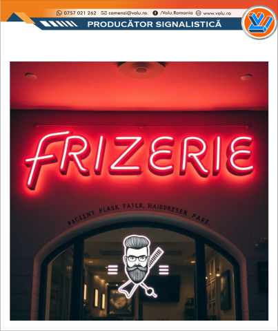 Litere Volumetrice Iluminate NEONFLEX - personalizat Frizerie [2]