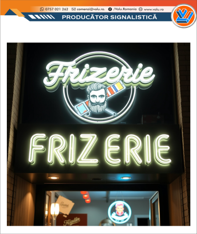 Litere Volumetrice Iluminate NEONFLEX - personalizat Frizerie [3]