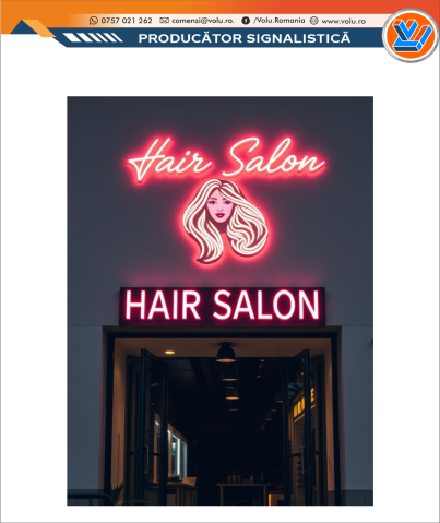 Litere Volumetrice Iluminate NEONFLEX - personalizat Hair Salon [1]