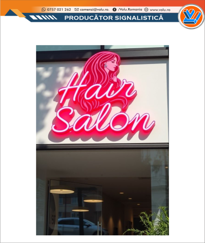 Litere Volumetrice - Litere Volumetrice Iluminate NEONFLEX - personalizat Hair Salon